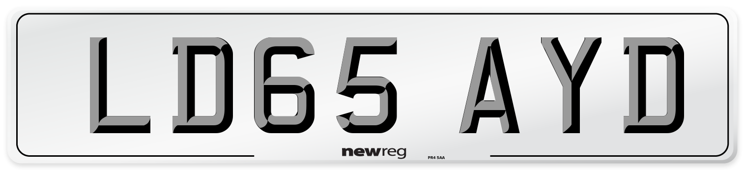 LD65 AYD Number Plate from New Reg